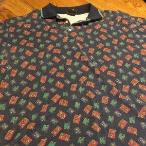 Chip Beck Collection Vintage Golf Clubs Navy Blue Polo Shirt Mens 2XL